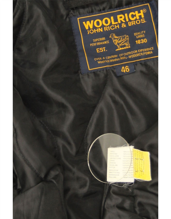 Woolrich Bomberjakke med hætte til mænd IT 46 Lille sort nylon
