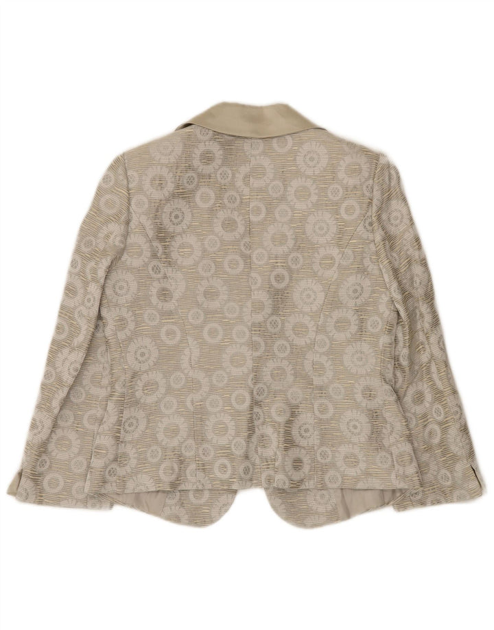 Marta Palmieri Dame 4-knaps blazerjakke IT 44 Medium Grey Floral