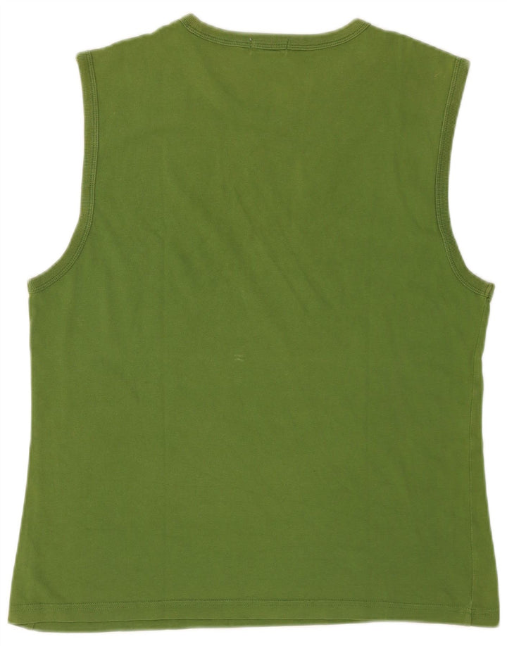 Gas Herre Grafisk Vest Top XL Grøn Bomuld
