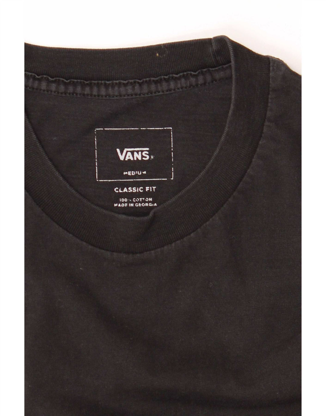 Vans Herre Classic Fit T-Shirt Top Medium Sort Colourblock