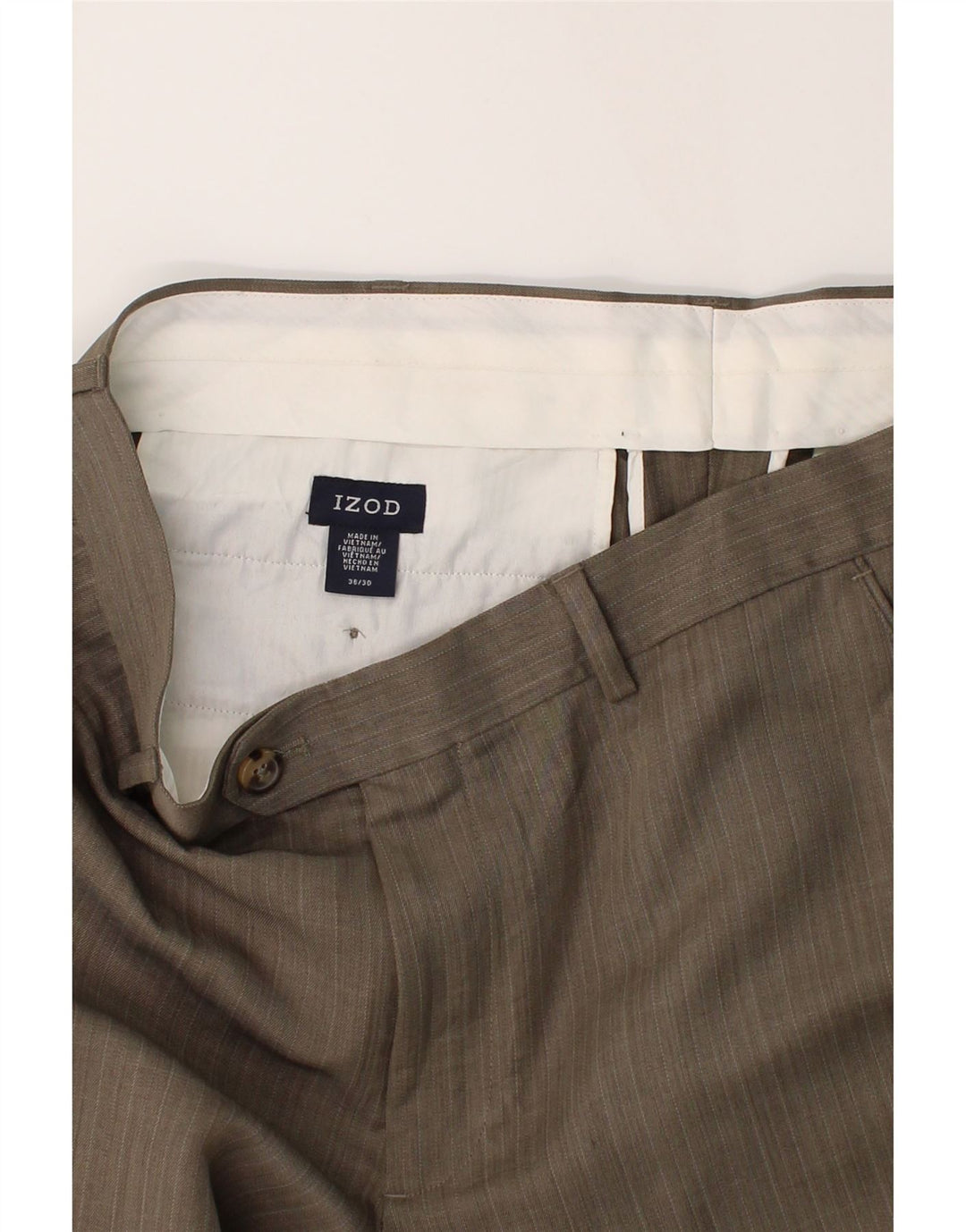 IZOD Mens Straight Suit Trousers W36 L30  Grey Cotton Vintage Izod and Second-Hand Izod from Messina Hembry 