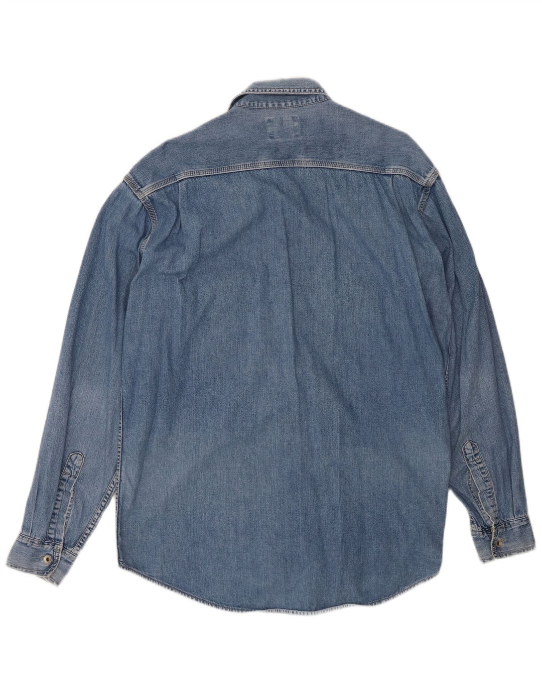PEPE JEANS Mens Denim Shirt Large Blue Cotton