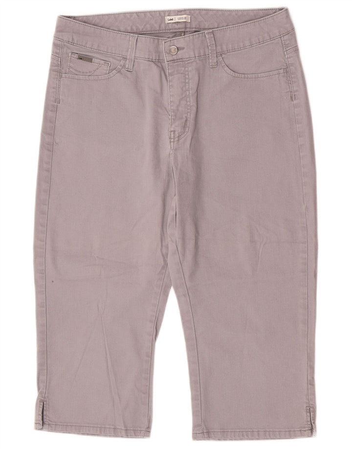 LEE Dame Capri Jeans US 14 XL W34 L19 Grå Bomuld