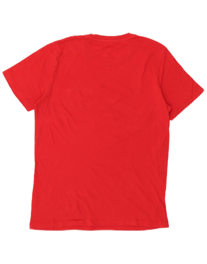 Jack & Jones Herre grafisk T-shirt Top Medium Rød Bomuld