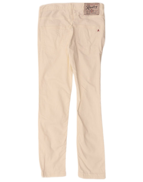 Replay Girls Slim Jeans 13-14 År W28 L27 Hvid Bomuld