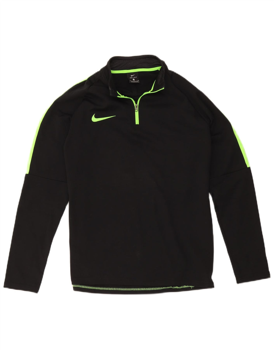 Nike Herre Dri Fit Pullover med lynlås-hals Træningsdragt Top Medium Sort Colourblock