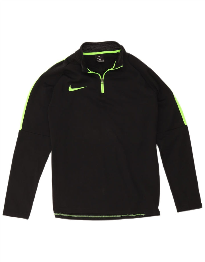 Nike Herre Dri Fit Pullover med lynlås-hals Træningsdragt Top Medium Sort Colourblock