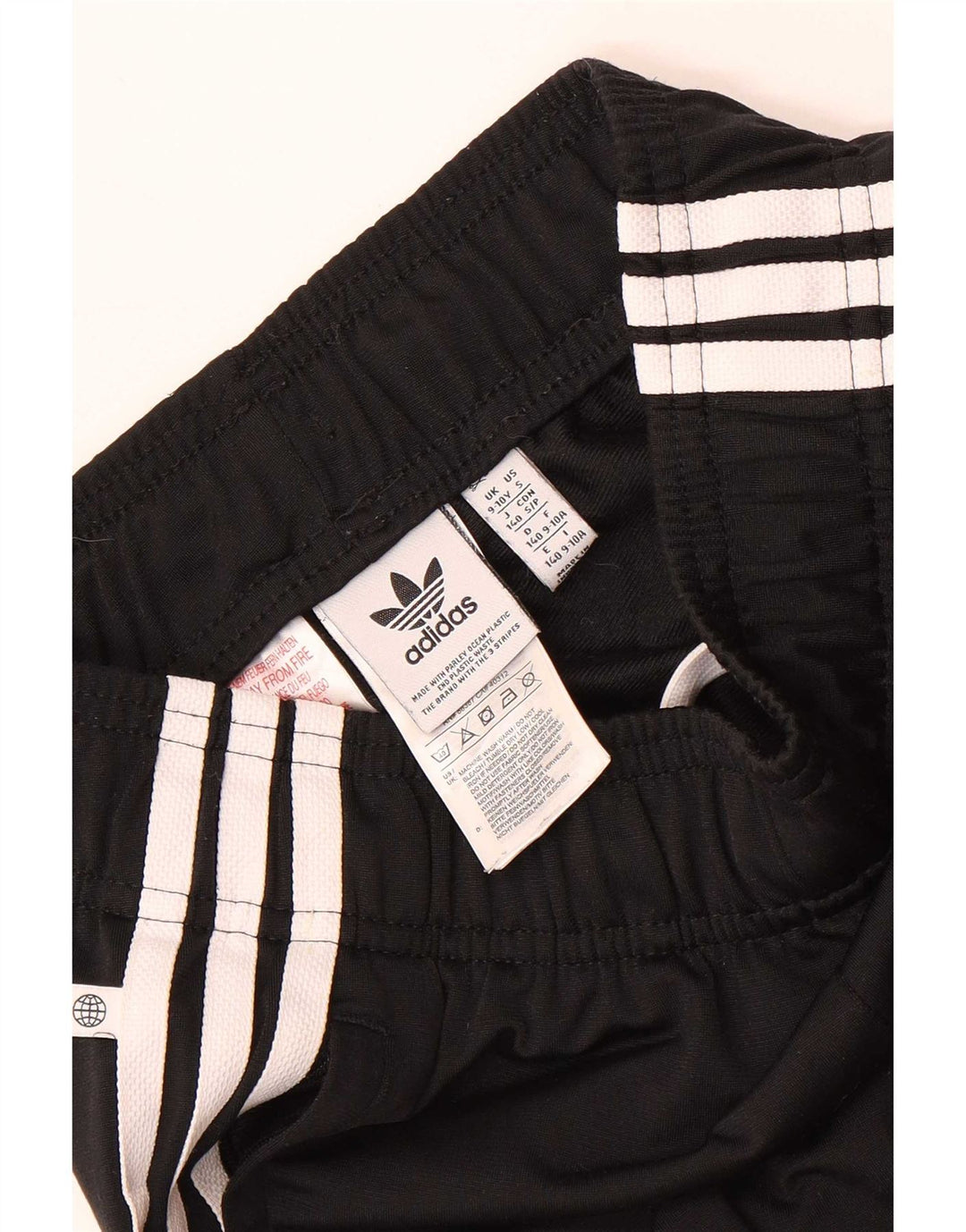 Adidas Drenge Træningsdragt Bukser Joggers 9-10 År Sort Polyester