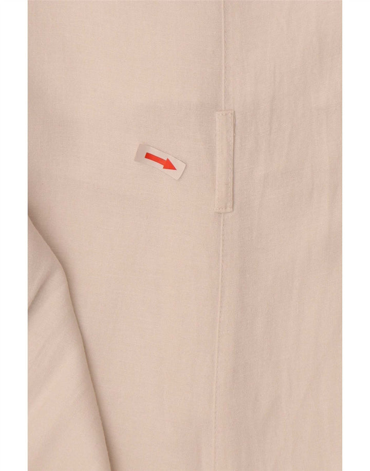 Topshop Dame Ærmeløs Jumpsuit UK 8 Small White Linen