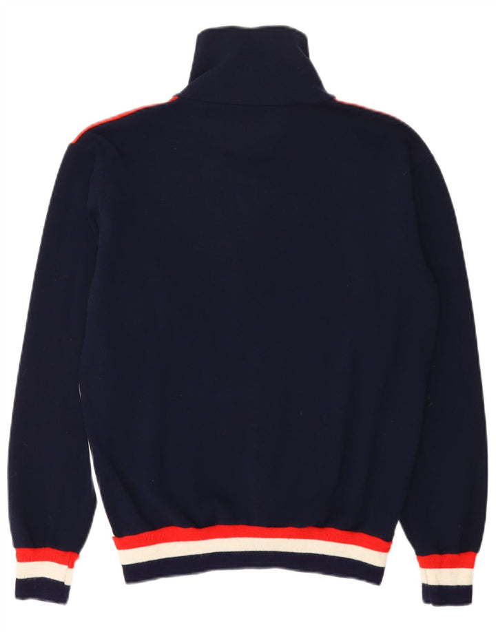 GRIFONI Sweatshirt med lynlås til mænd IT 48 Lille marineblå farveblok