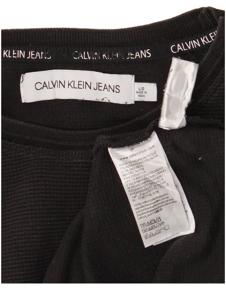 Calvin Klein Jeans Herre Top Langærmet Stor Sort Bomuld