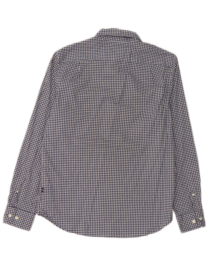 Nautica Stretch Classic Fit skjorte til mænd, lille marineblå Gingham bomuld
