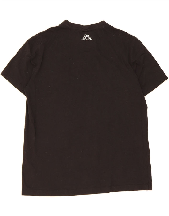 KAPPA Mens Graphic T-Shirt Top Medium Black Cotton Vintage Kappa and Second-Hand Kappa from Messina Hembry 
