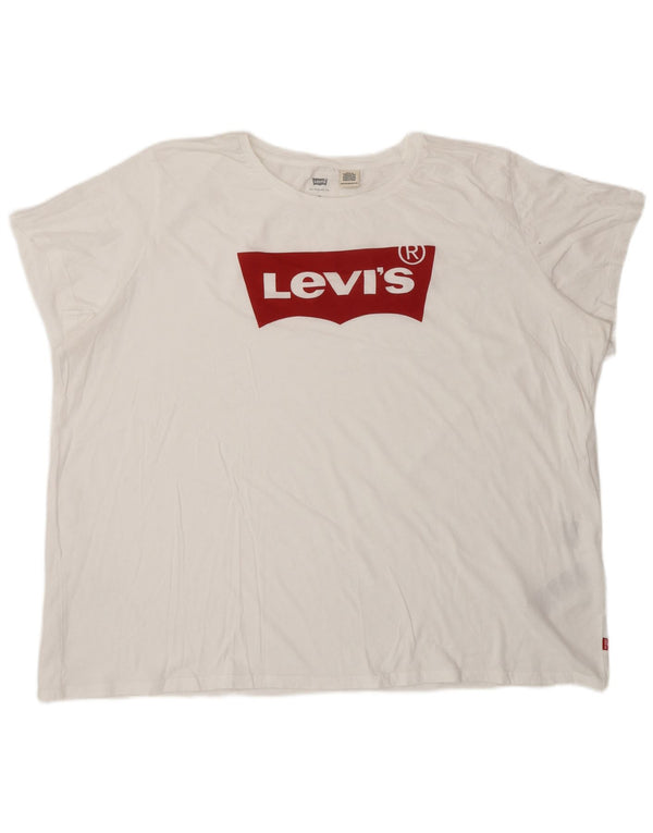 Levi's Herre grafisk T-shirt top 3XL hvid bomuld