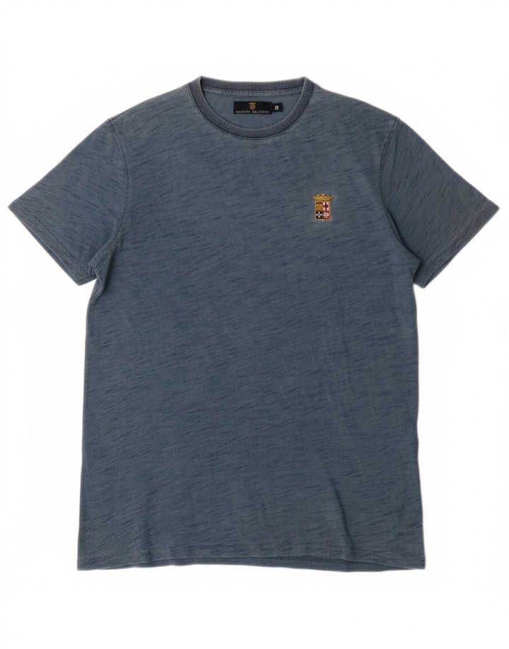MARINA YACHTING Mens Graphic T-Shirt Top Medium Navy Blue Flecked Vintage Marina Yachting and Second-Hand Marina Yachting from Messina Hembry 