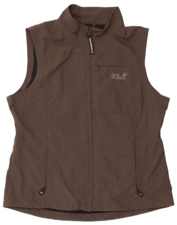 JACK WOLFSKIN ærmeløs træningsdragt til kvinder, jakke UK 18/20 XL Grå