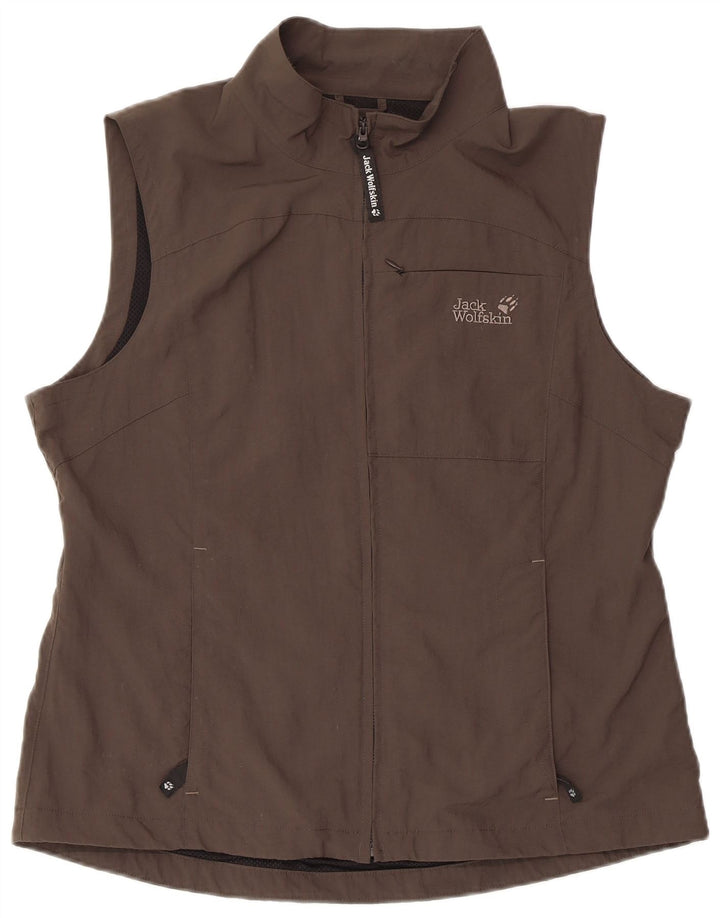 JACK WOLFSKIN ærmeløs træningsdragt til kvinder, jakke UK 18/20 XL Grå