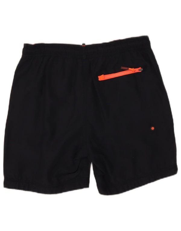 Superdry grafiske svømmeshorts til kvinder UK 10 Små marineblå polyester