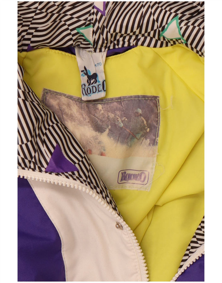 RODEO Herre Hættetrøje Skijakke UK 40 Stor Lilla Colourblock