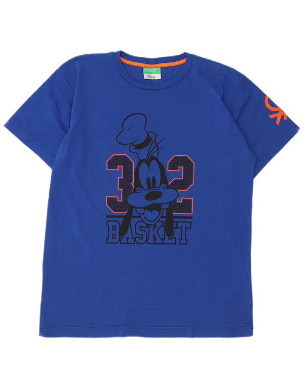 Benetton Boys Disney Graphic T-Shirt Top 11-12 Years 2XL Blue Cotton