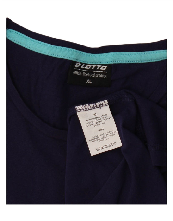 LOTTO Dame T-Shirt Top UK 18 XL Marineblå Bomuld