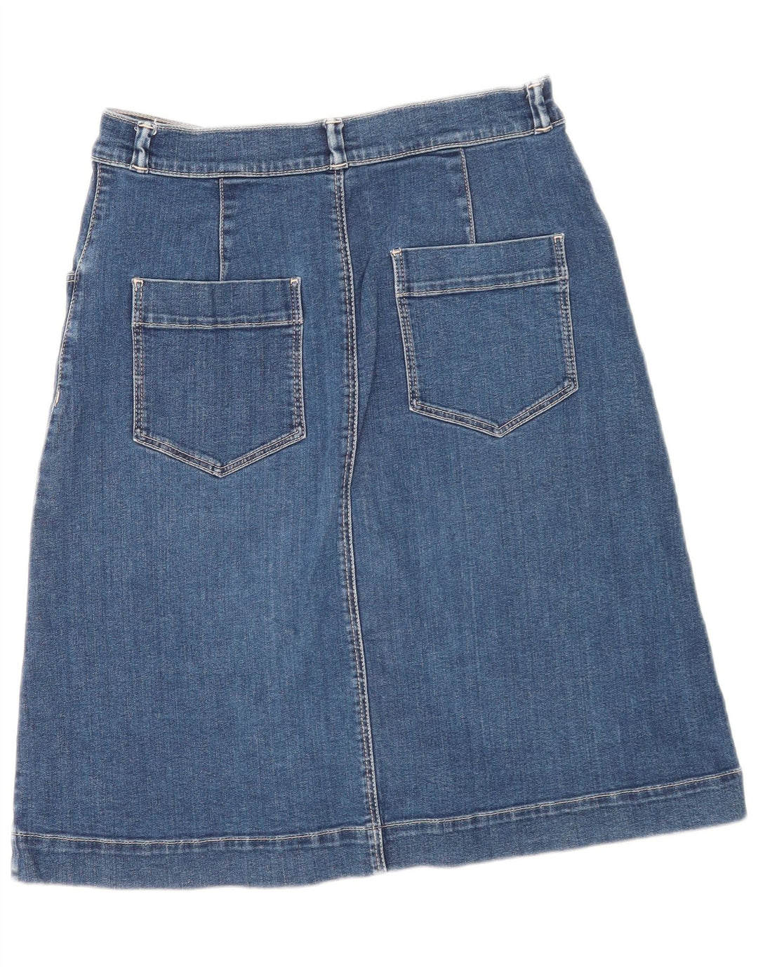 Massimo Dutti Dame Denim Nederdel EU 40 Medium W30 Marineblå Bomuld