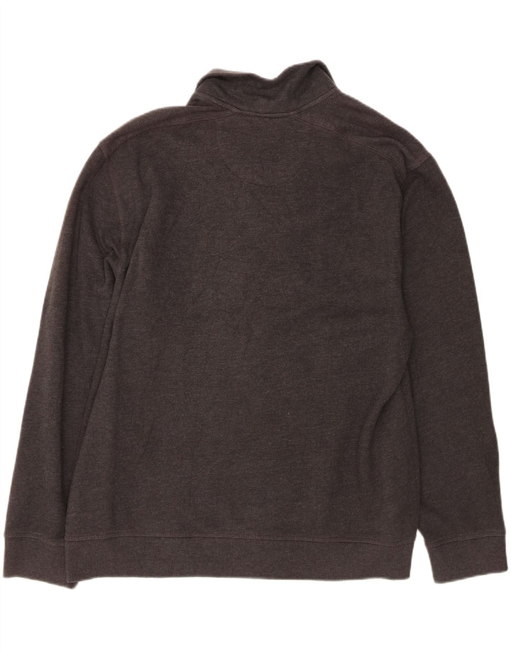 IZOD Mens Zip Neck Sweatshirt Jumper 2XL Grey Cotton Vintage Izod and Second-Hand Izod from Messina Hembry 