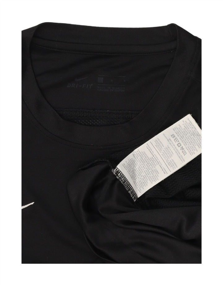 NIKE Dri Fit T-shirt top til mænd, stor sort polyester