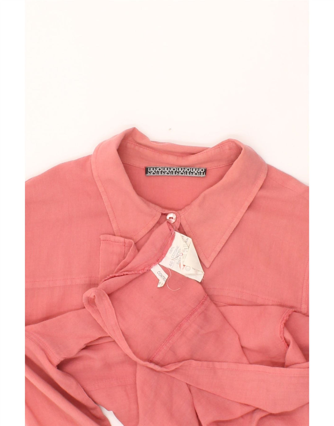 LIU JO Womens 3/4 Sleeve Shirt IT 46 Large Pink Cotton Vintage Liu Jo and Second-Hand Liu Jo from Messina Hembry 