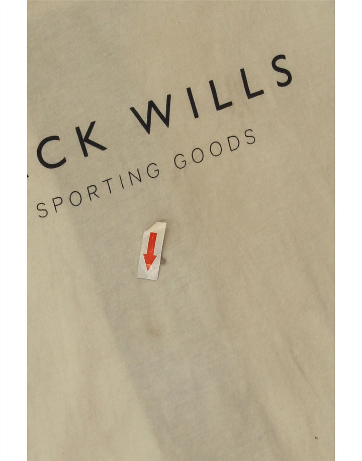 Jack Wills Herre grafisk T-shirt Top Medium White Colourblock Bomuld