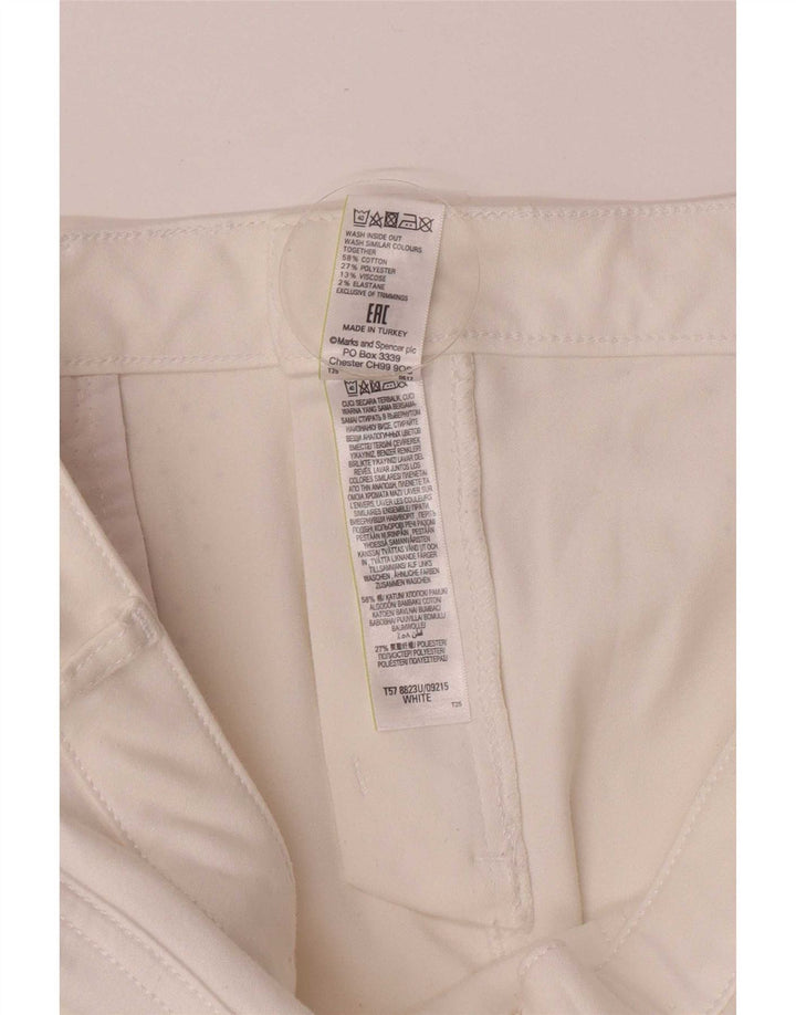 Marks & Spencer Lige jeans til kvinder UK 14 Large W32 L29 White Bomuld