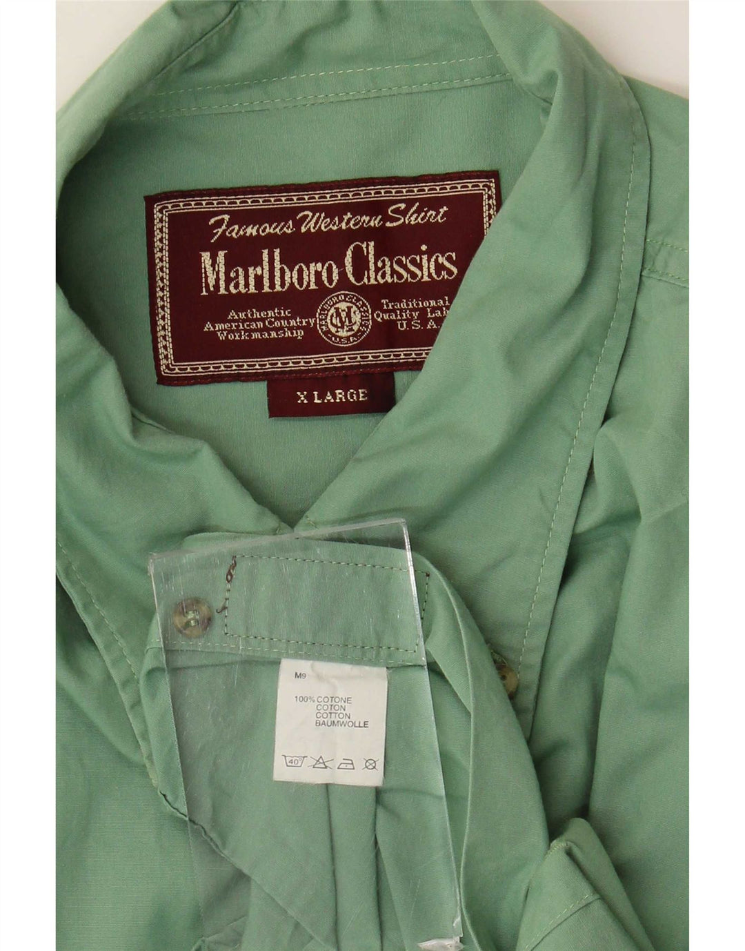 Marlboro Classics Herreskjorte XL Grøn Bomuld