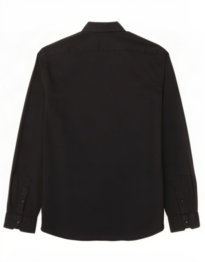 Zara Herre Super Slim Fit skjorte Stor sort bomuld
