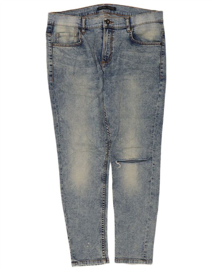 Zara Herre tilspidsede jeans W34 L26 Blå
