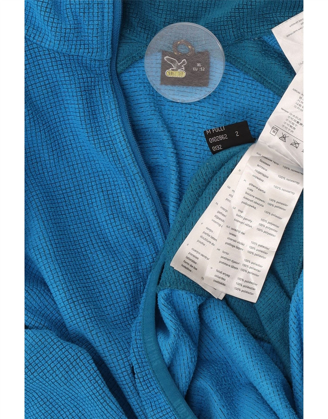 SALEWA Herre lynlås Fleece Jumper EU 52 XL Blå Colourblock Polyester