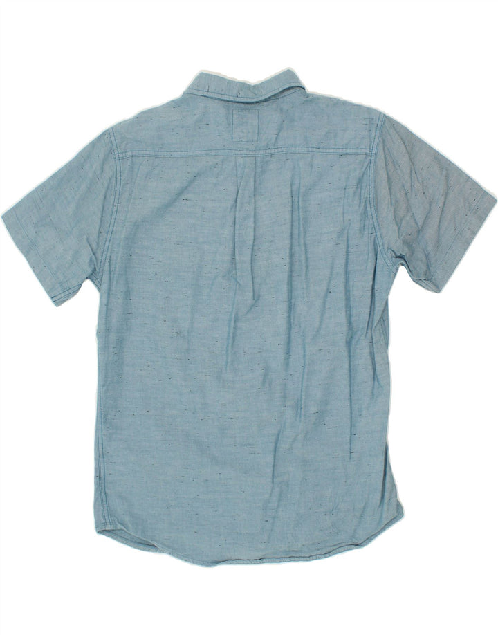 LEVI'S Mens Short Sleeve Shirt Medium Blue Flecked Cotton Vintage Levi's and Second-Hand Levi's from Messina Hembry 
