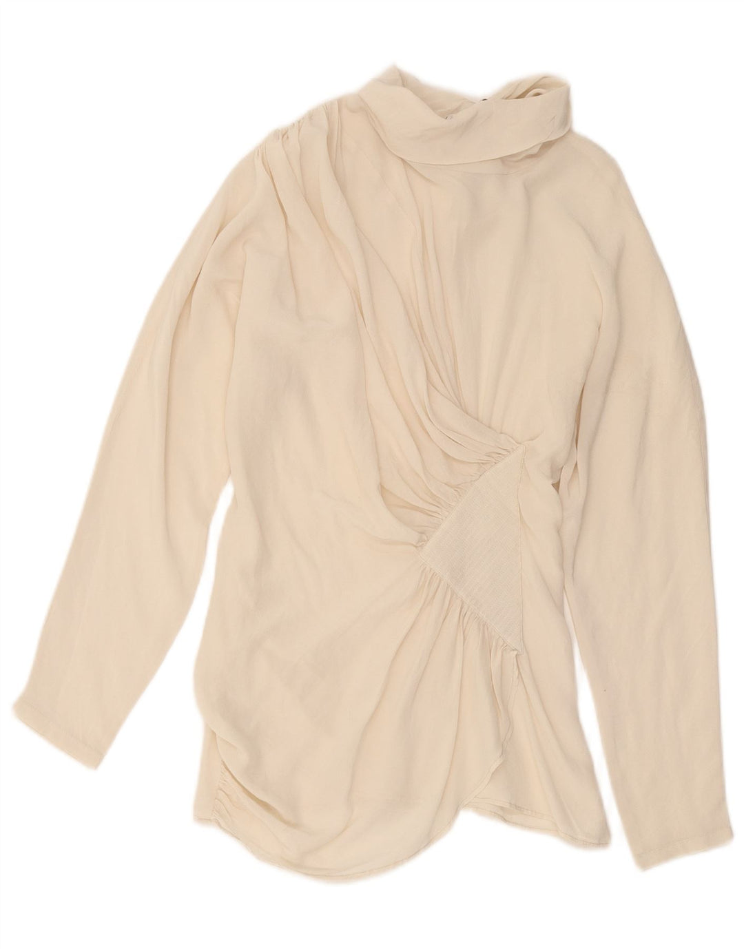 Pancaldi & B Damebluse Top UK 10 Small Off White Silke