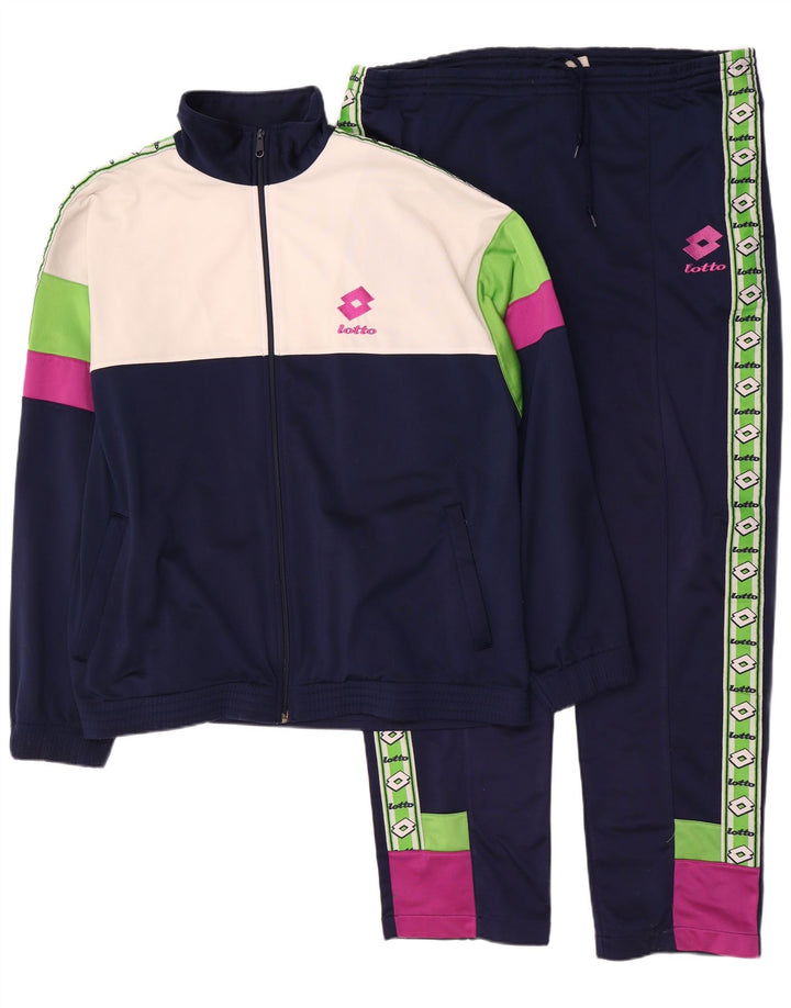 Lotto Herre fuld træningsdragt XL Navy Blue Colourblock