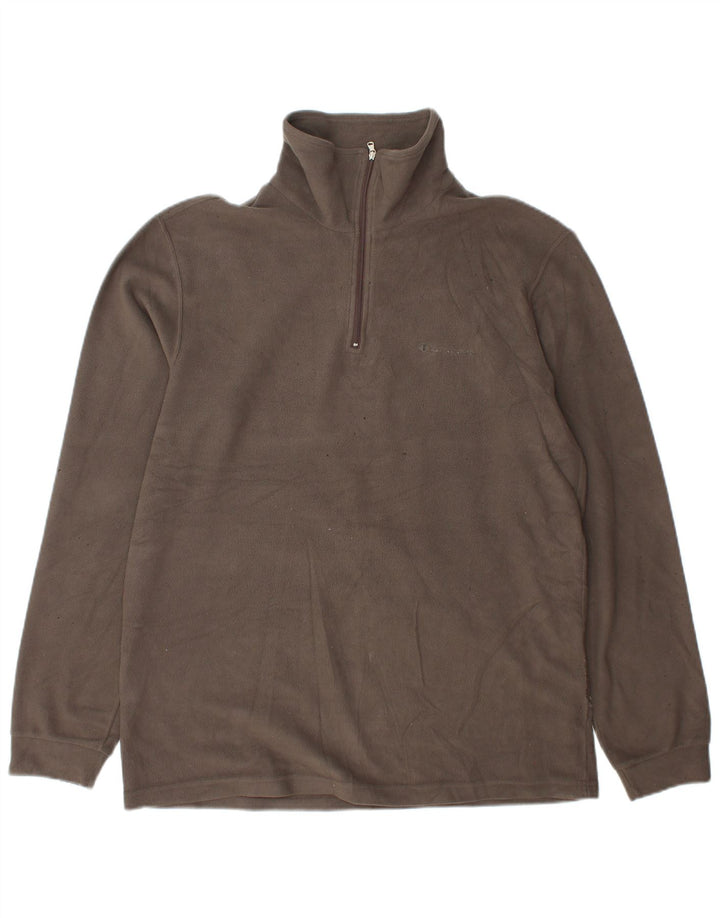 Champion herre lynlås-hals fleece jumper stor grå