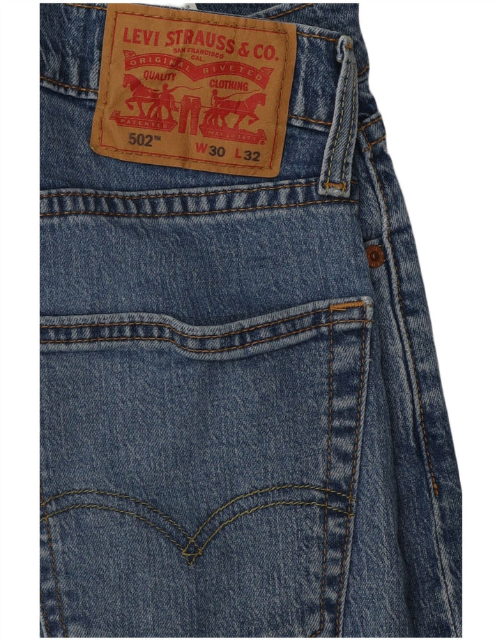 Levi's Herre 502 tilspidsede jeans W30 L32 blå bomuld