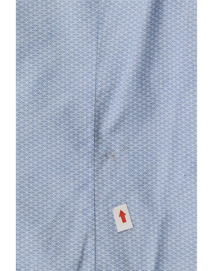 Massimo Dutti Herreskjorte Str. 38 15 Mellemblå Geometrisk Bomuld