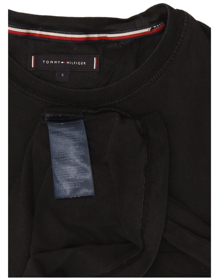 Tommy Hilfiger Herre T-Shirt Top Lille Sort Bomuld