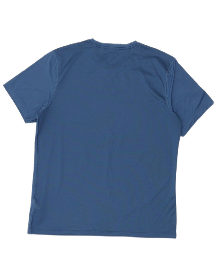 Reebok Herre T-Shirt Top Stor Blå Polyester