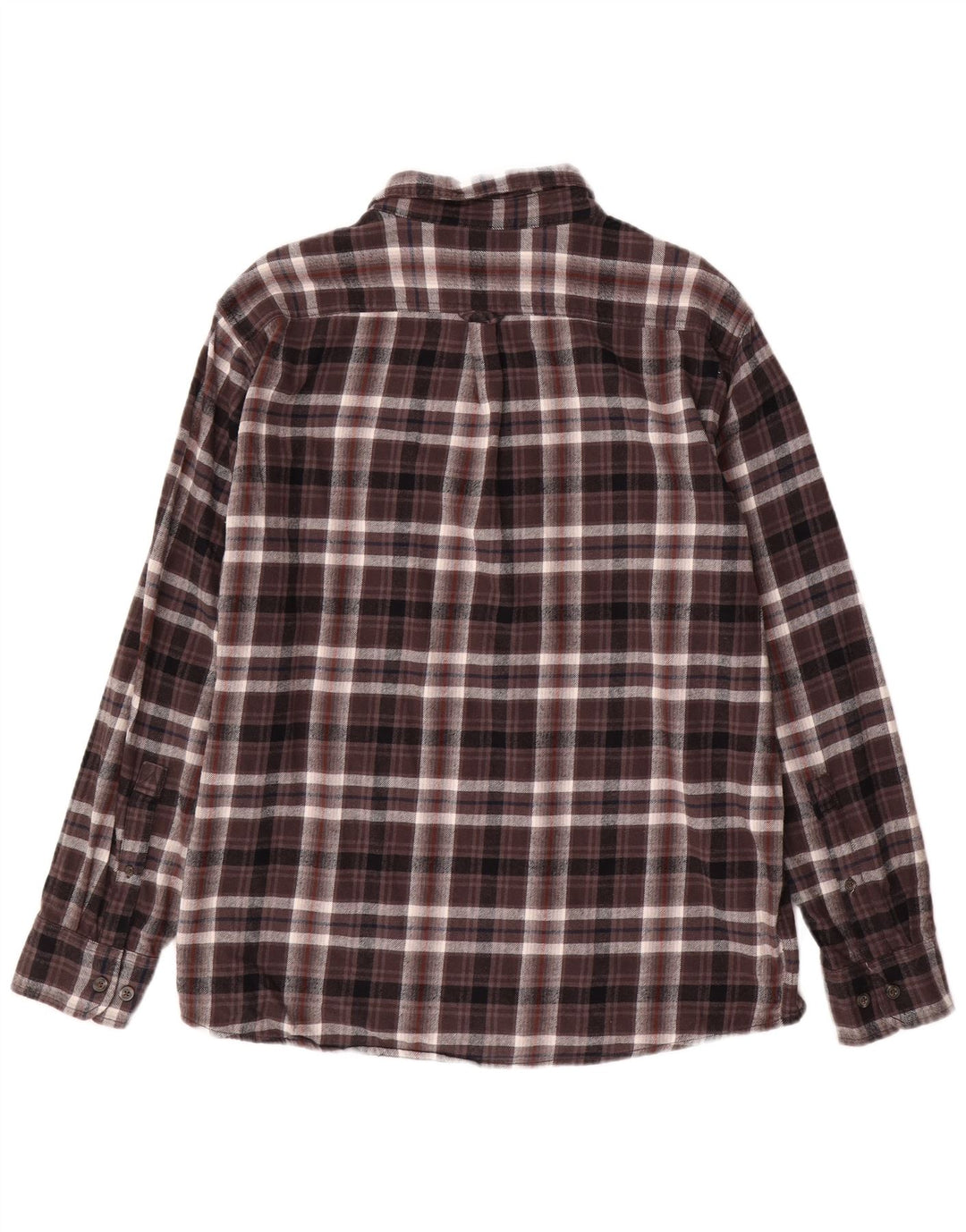 EDDIE BAUER Ternet flannelskjorte herre XL brun ternet bomuld