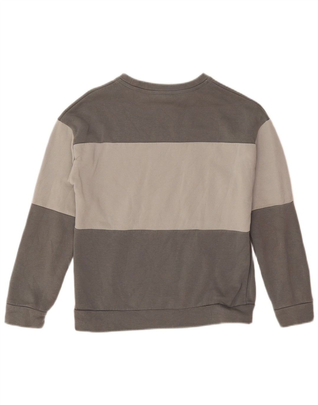 NIKE grafisk sweatshirttrøje til drenge 10-11 år mellemgrå farveblok