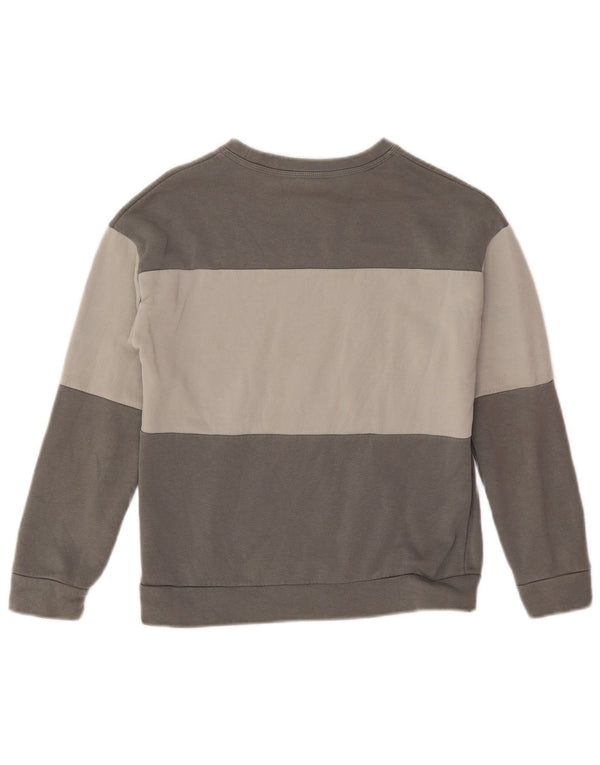 NIKE grafisk sweatshirttrøje til drenge 10-11 år mellemgrå farveblok