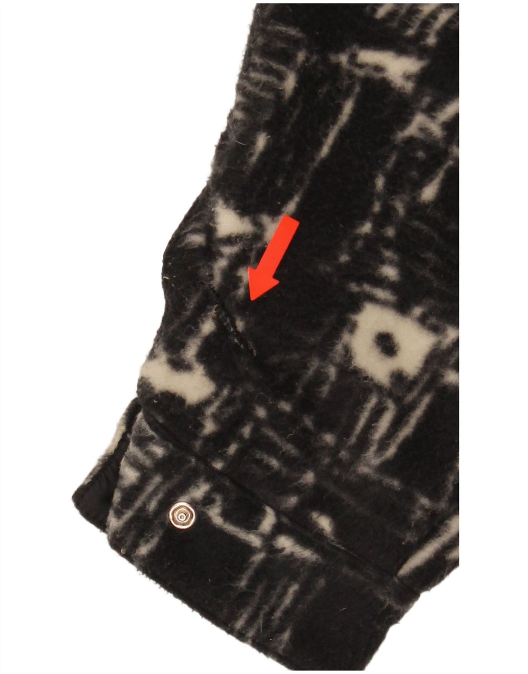 Invicta Fleecejakke til mænd UK 38 Medium Sort Geometrisk Polyester