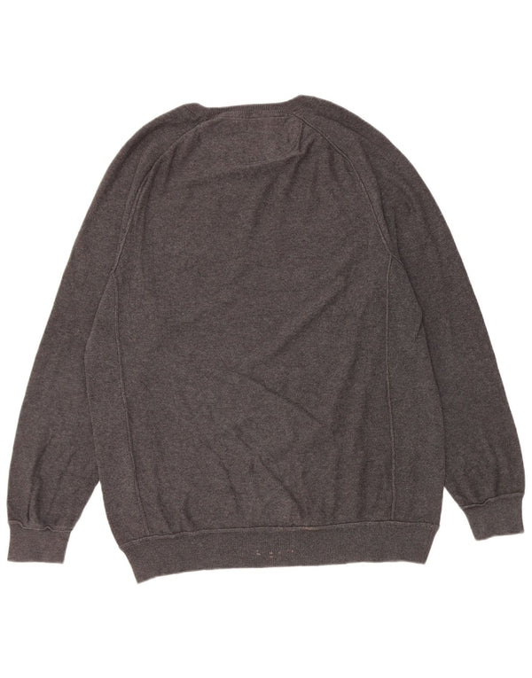 French Connection Herre Boat Neck Jumper Sweater Medium Grå Bomuld