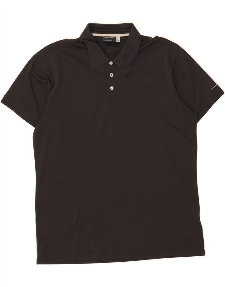 ADIDAS Mens Polo Shirt XL Black Polyester Vintage Adidas and Second-Hand Adidas from Messina Hembry 
