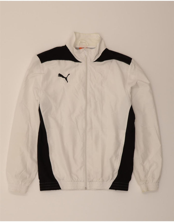PUMA Mens Graphic Tracksuit Top Jacket Small White Colourblock Polyester Vintage Puma and Second-Hand Puma from Messina Hembry 